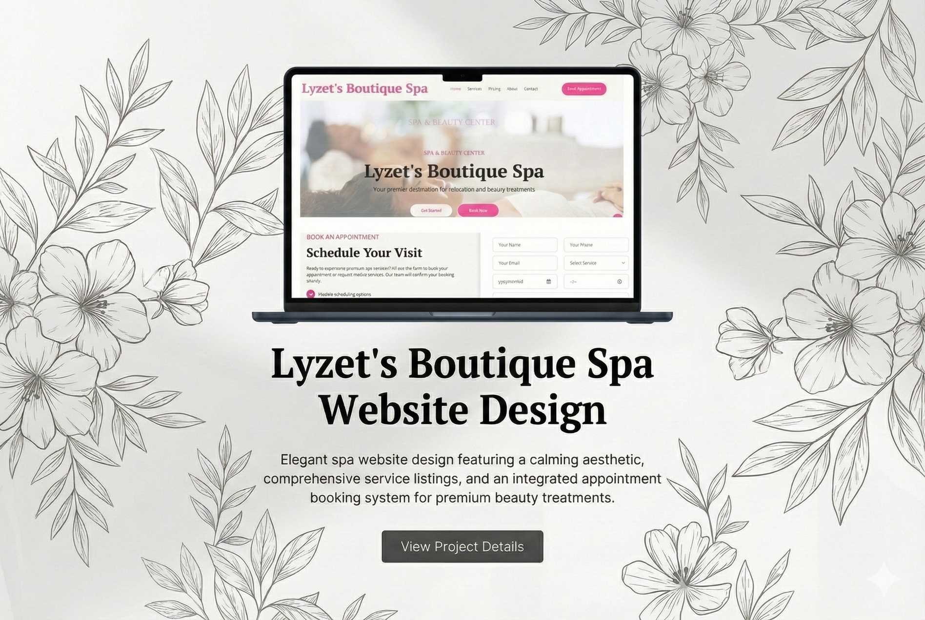 Lyzet's Boutique Spa website