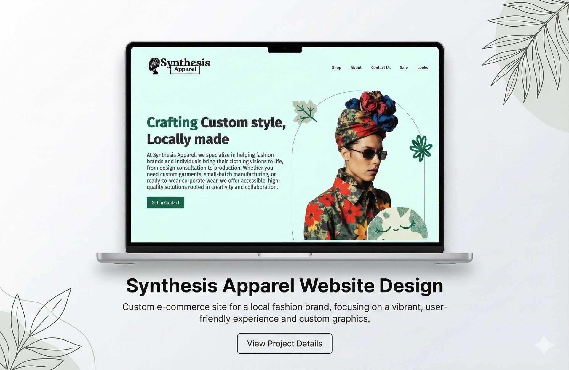 Synthesis Apparel e-commerce website design
